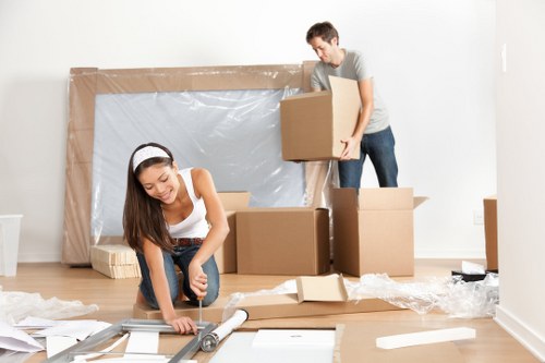 Packing materials neatly arranged in Watford service